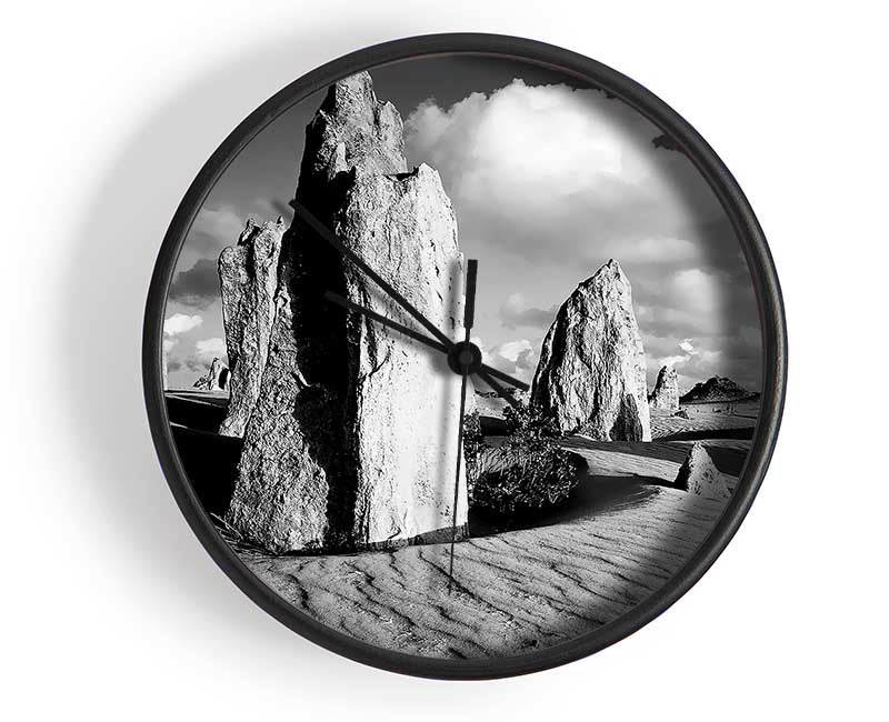 Desert Architect B n W Clock - Wallart-Direct UK