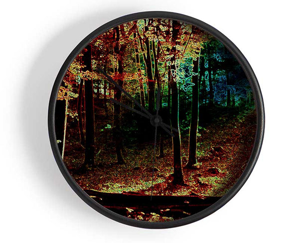 Rainbow Forrest 03 Clock - Wallart-Direct UK