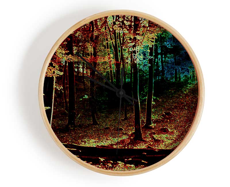 Rainbow Forrest 03 Clock - Wallart-Direct UK