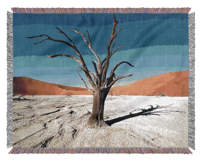 Desert Tree Branches Woven Blanket