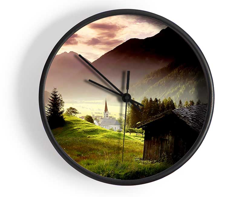 Valley Mist Clock - Wallart-Direct UK