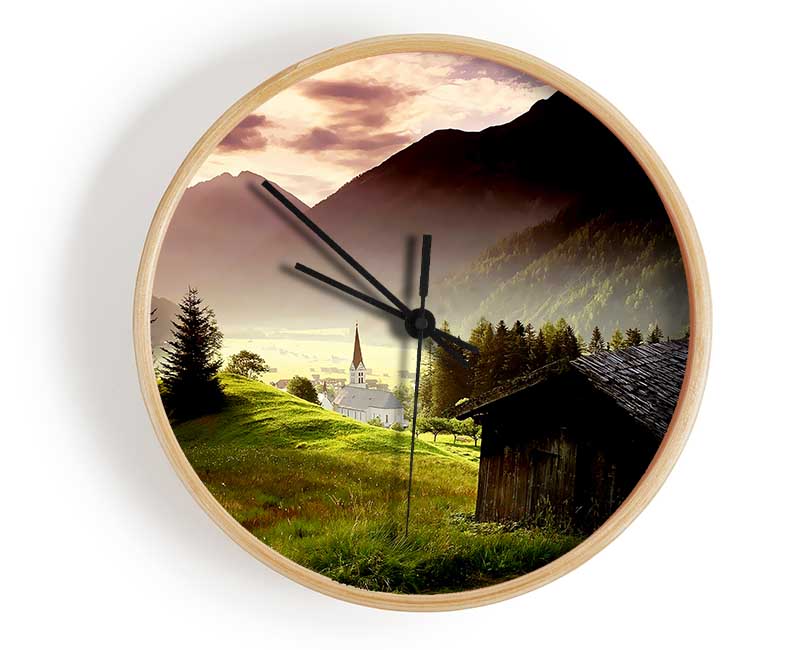 Valley Mist Clock - Wallart-Direct UK