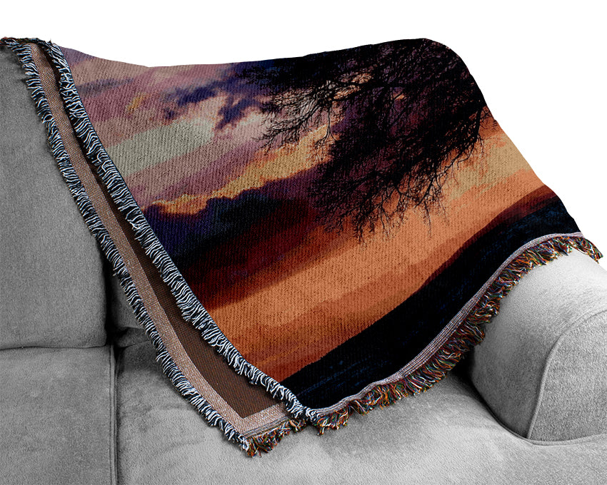 Oak Trees Light Woven Blanket