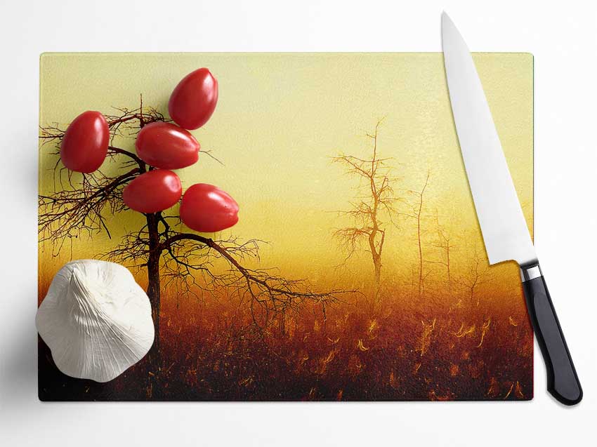 Treeline Mist Glass Chopping Board