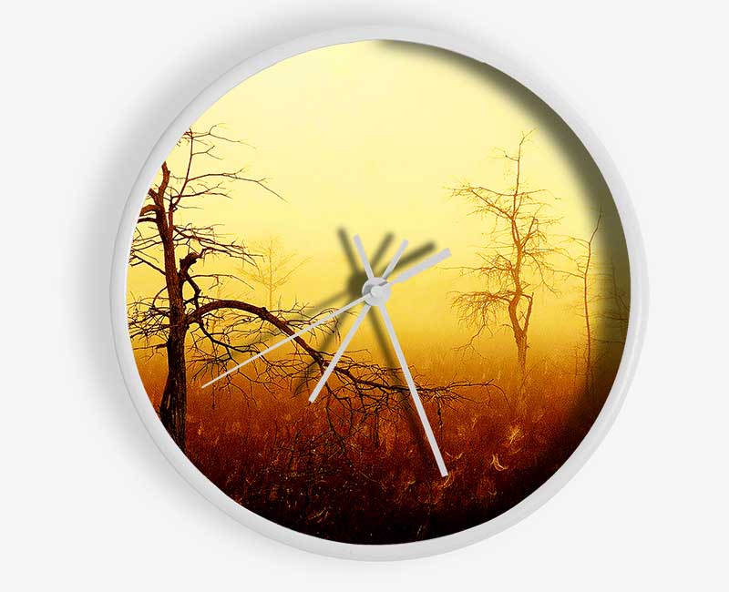 Treeline Mist Clock - Wallart-Direct UK