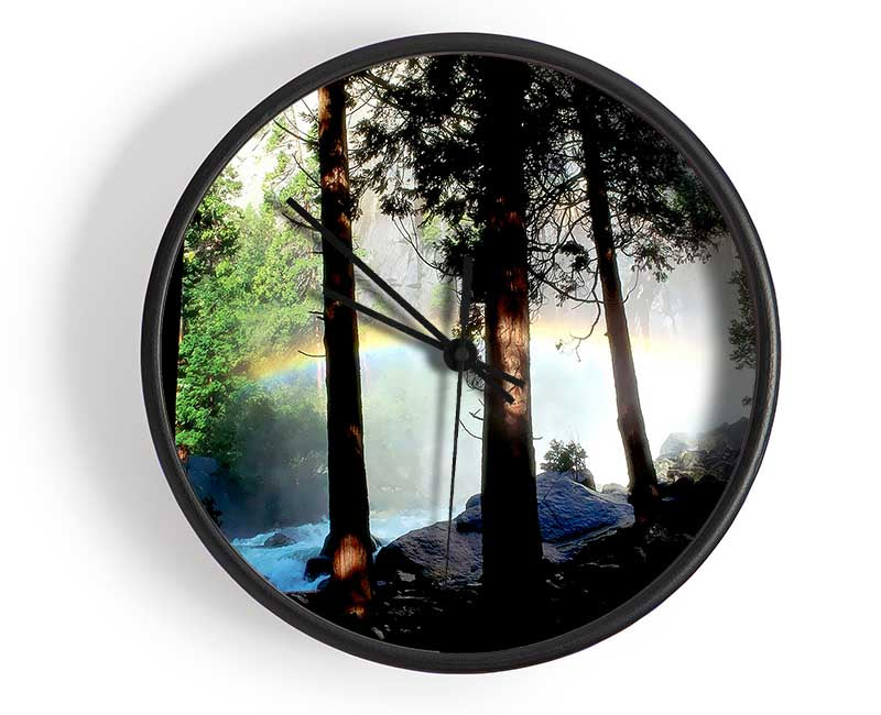 Rainbow In The Woodland Clock - Wallart-Direct UK