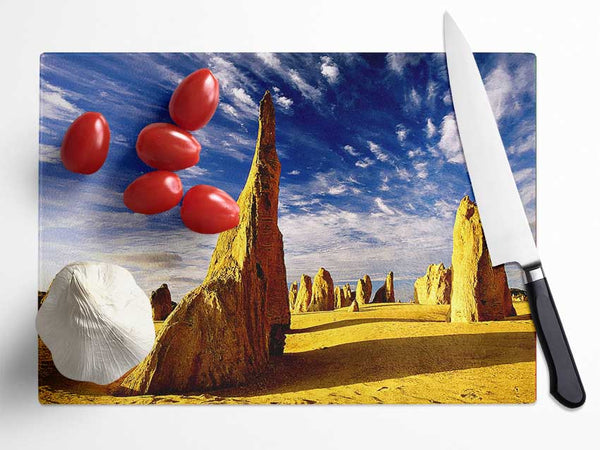 Desert Architecture Skies Glass Chopping Board