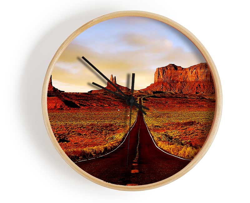 The Road To Monument Valley Clock - Wallart-Direct UK