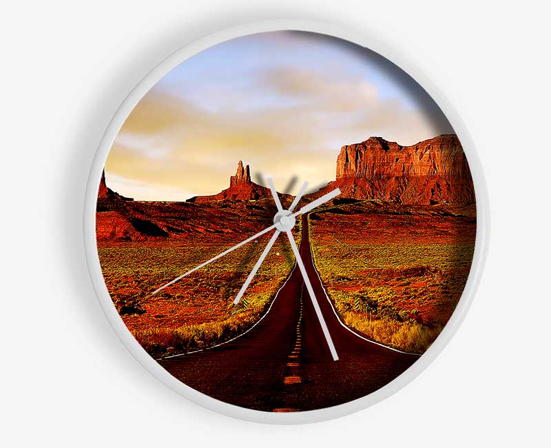 The Road To Monument Valley Clock - Wallart-Direct UK