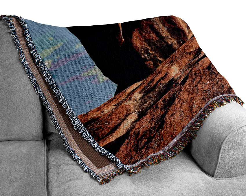 Boulders On Top Of The World Woven Blanket