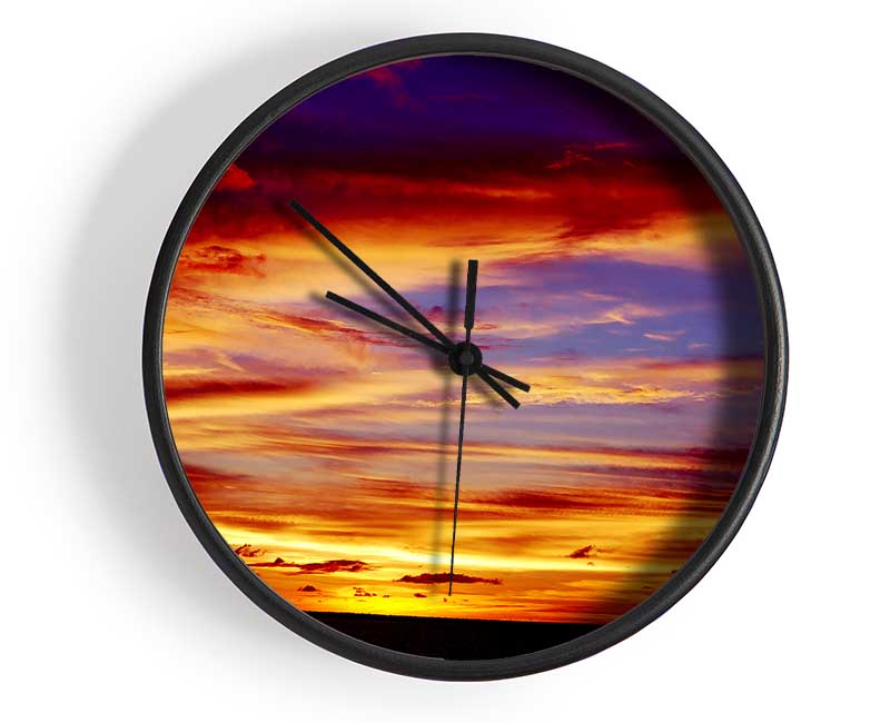 Red Sky At Night Shepherds Delight Clock - Wallart-Direct UK