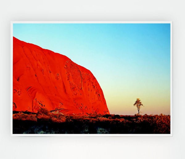 Ayres Rock Morning Glow Print Poster Wall Art