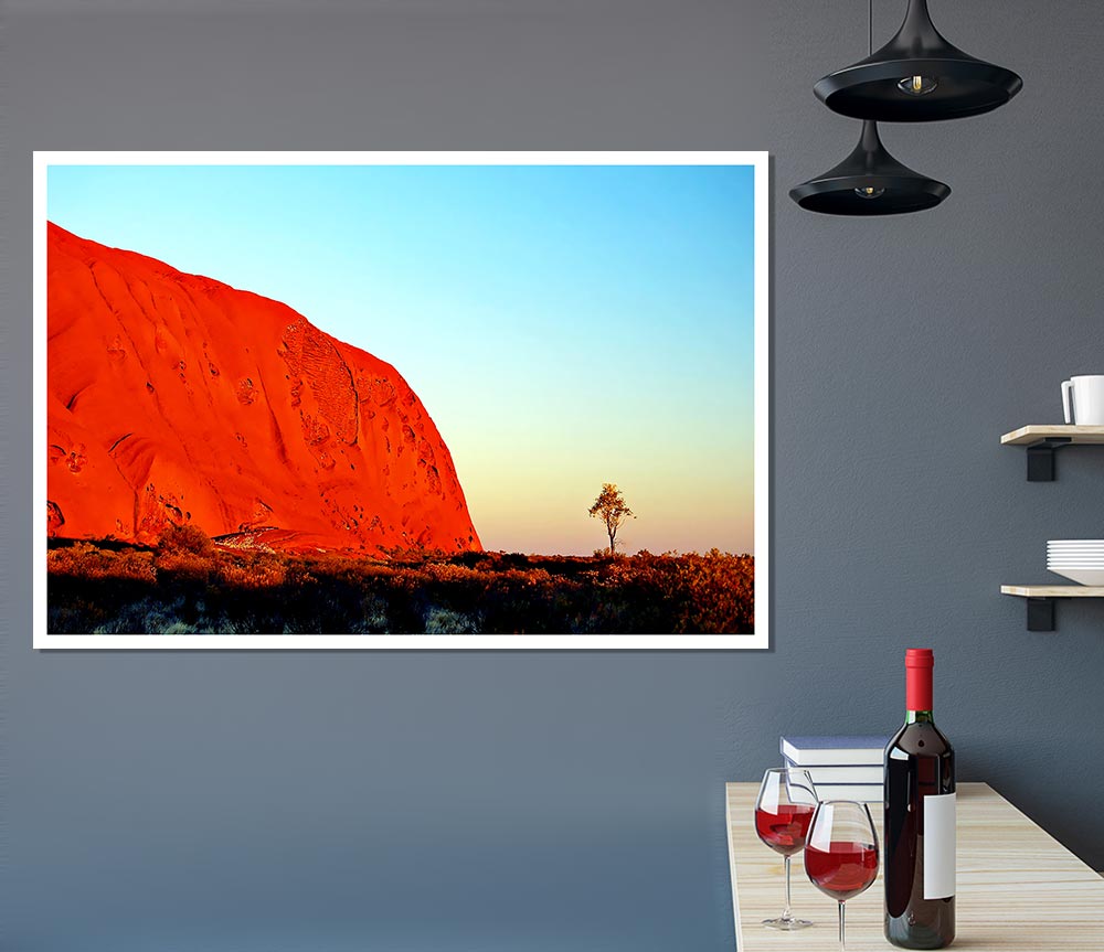 Ayres Rock Morning Glow Print Poster Wall Art