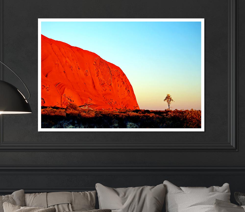 Ayres Rock Morning Glow Print Poster Wall Art