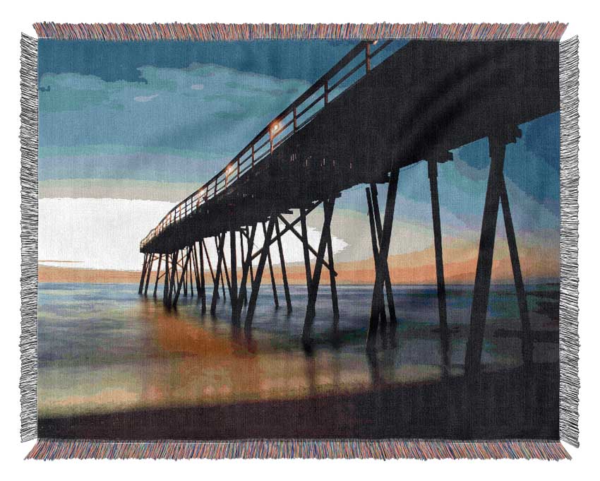 Under The Stunning Pier Woven Blanket