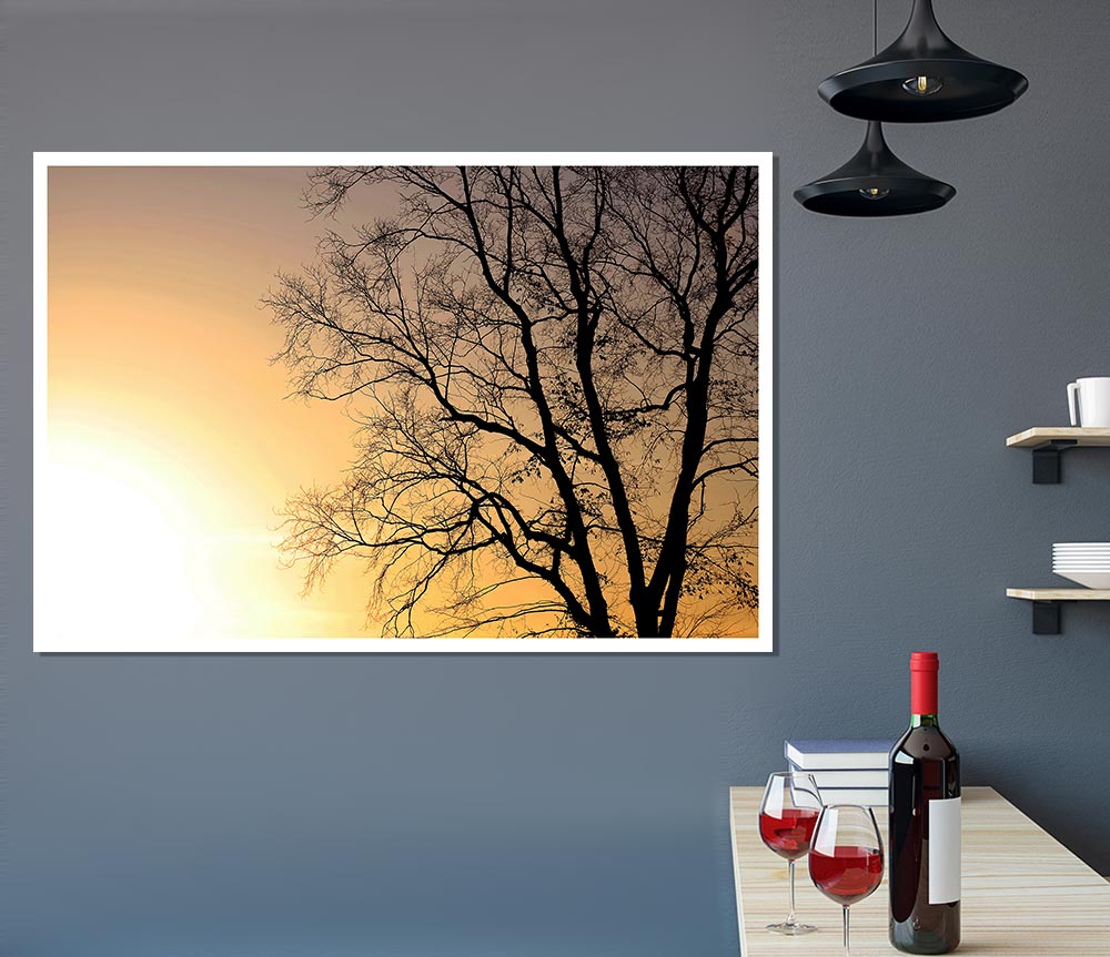 Calm Winter Sun Print Poster Wall Art