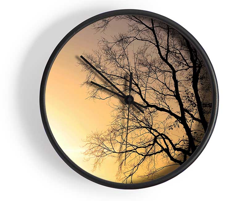 Calm Winter Sun Clock - Wallart-Direct UK