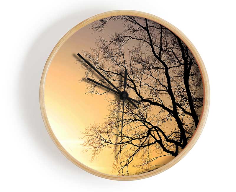 Calm Winter Sun Clock - Wallart-Direct UK