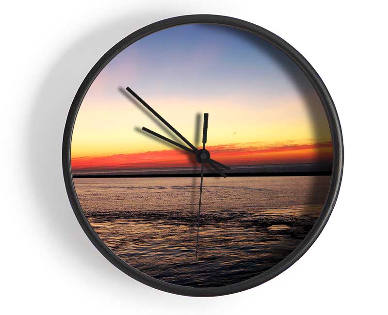 Oceans Skyline Clock - Wallart-Direct UK