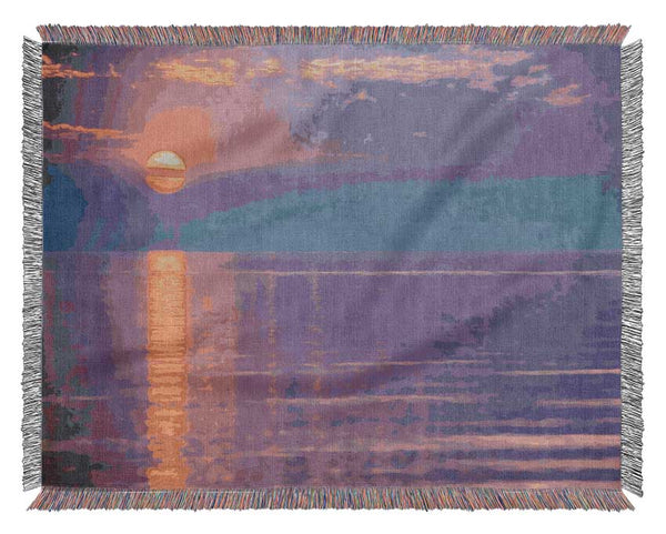 Sun Blaze Pink Woven Blanket