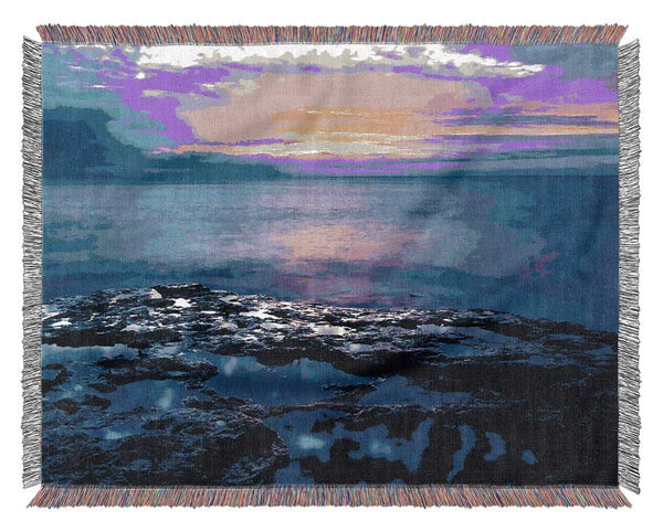 Sunrise At Brighton Beach Woven Blanket