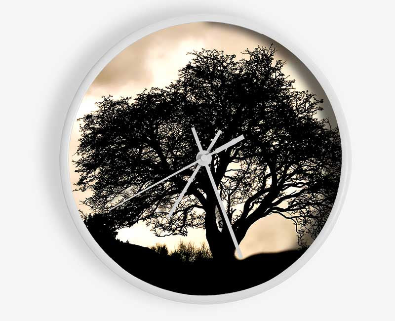 Tree In First Light Clock - Wallart-Direct UK