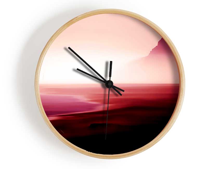 Pink Ocean Paradise Clock - Wallart-Direct UK