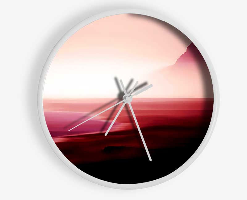 Pink Ocean Paradise Clock - Wallart-Direct UK