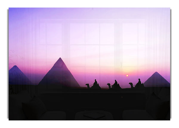 Egyptian Pyramids At First Light