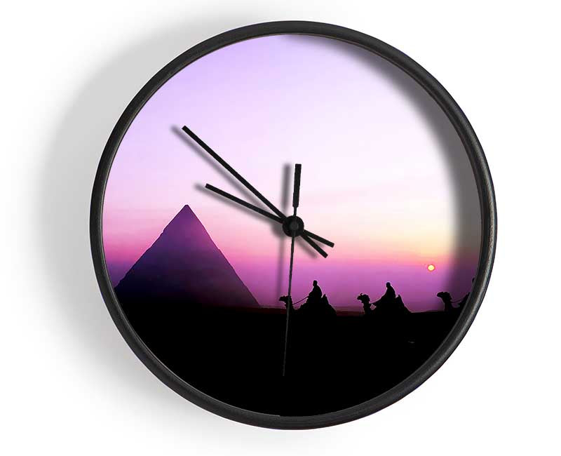 Egyptian Pyramids At First Light Clock - Wallart-Direct UK