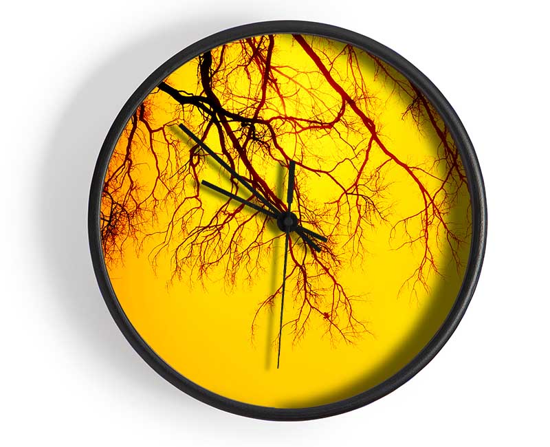 Golden Tree Branches Clock - Wallart-Direct UK