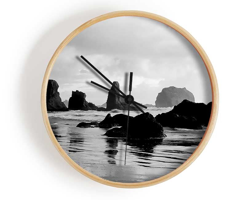 The Oceans Architect B n W Clock - Wallart-Direct UK