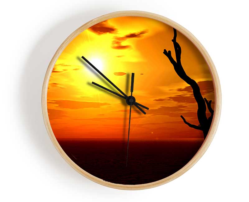 Tree Of The Desert Sun Clock - Wallart-Direct UK