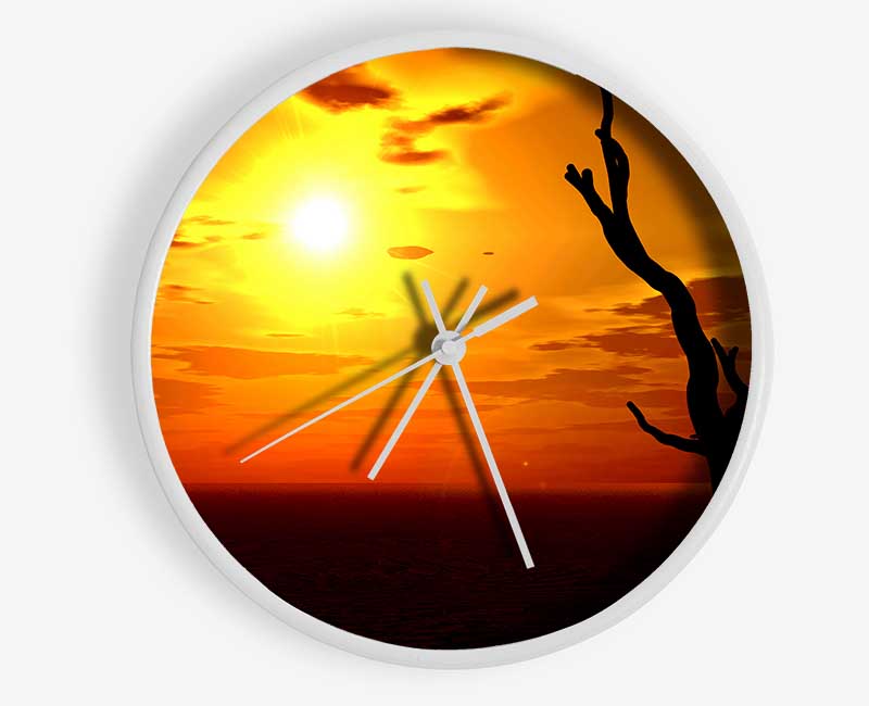 Tree Of The Desert Sun Clock - Wallart-Direct UK