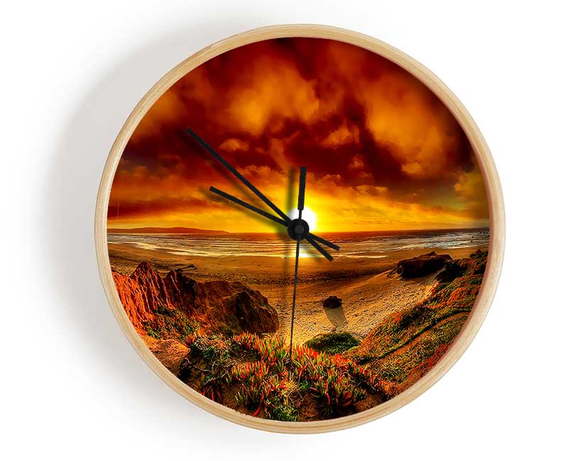 Beach Sunset Beauty Clock - Wallart-Direct UK