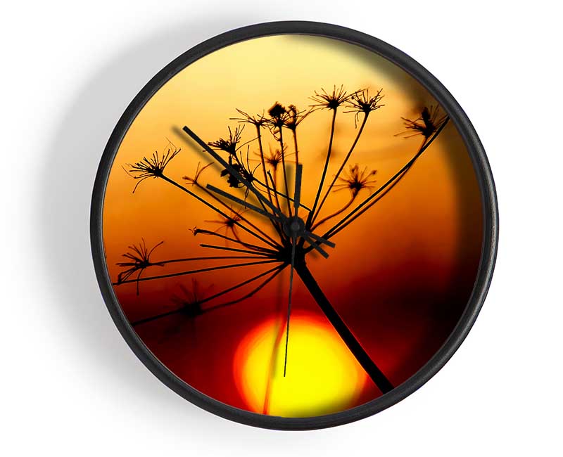 Sunset Through The Reeds Clock - Wallart-Direct UK