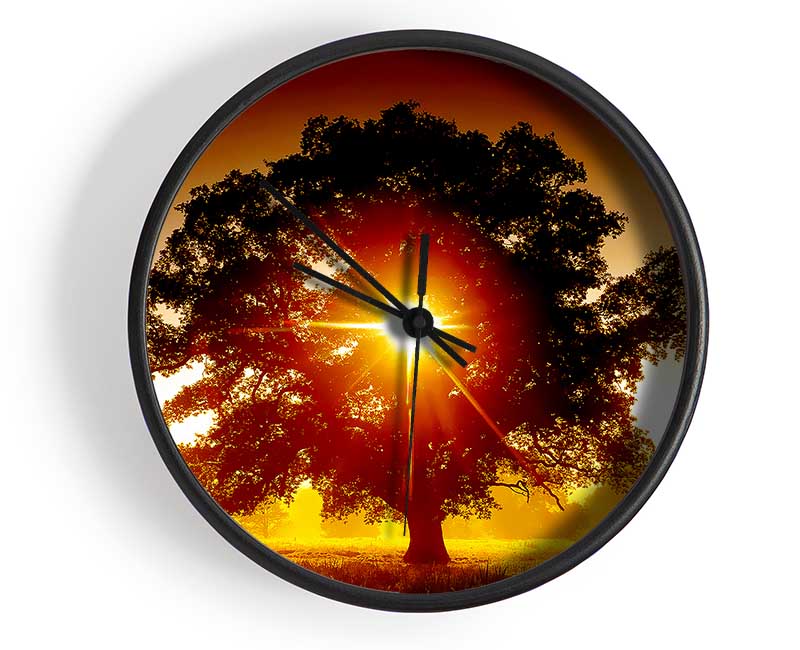 Sun Through The Tree Clock - Wallart-Direct UK