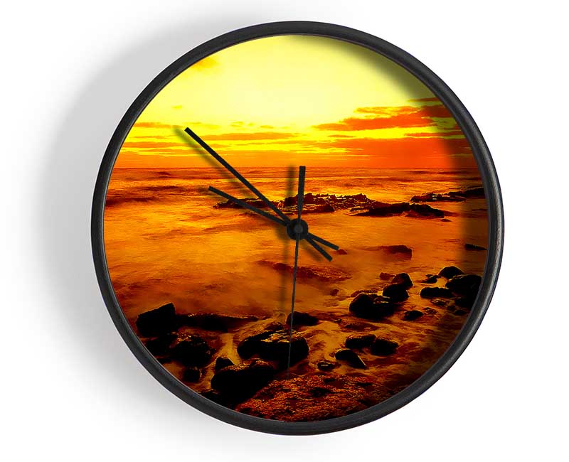 Glowing Ocean Sun Clock - Wallart-Direct UK