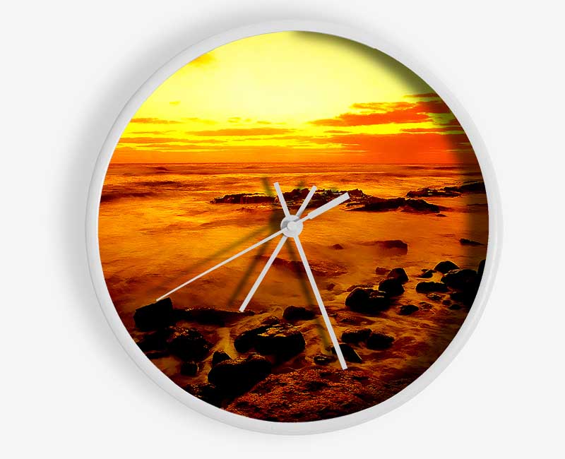 Glowing Ocean Sun Clock - Wallart-Direct UK