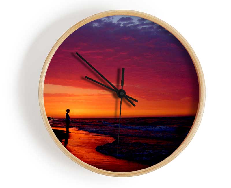 Red River Flows Clock - Wallart-Direct UK