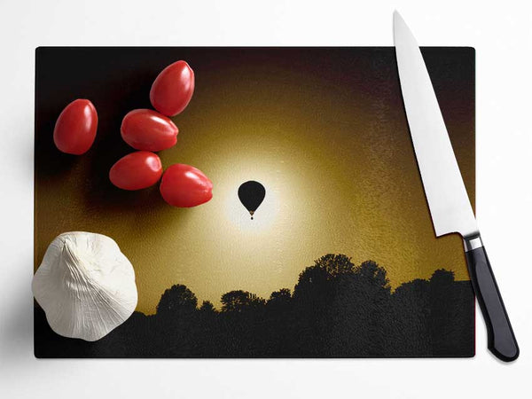 Golden Hotair Balloon Glass Chopping Board