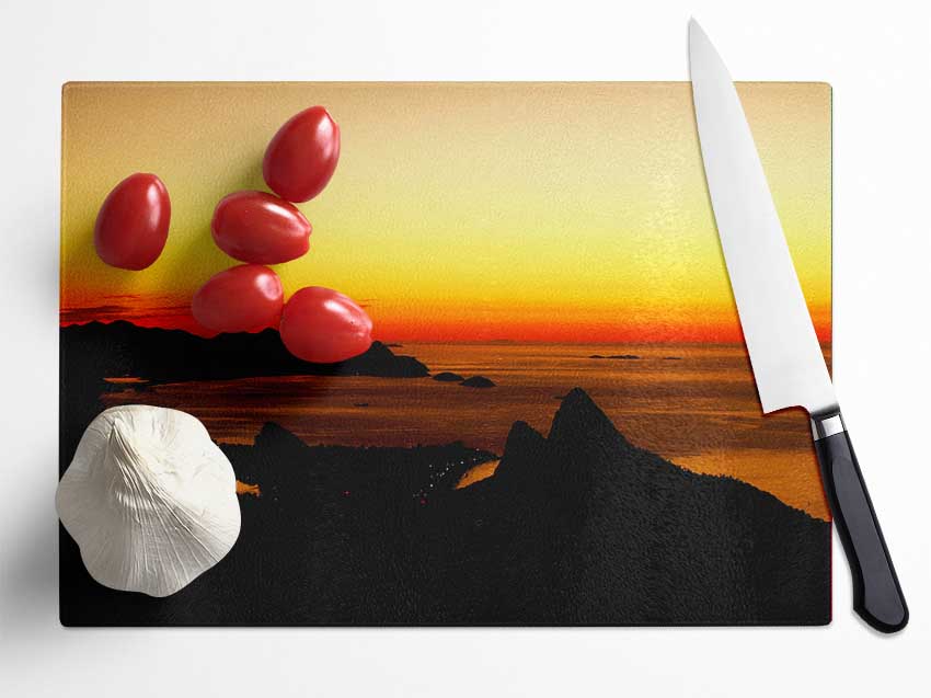 Ocean At First Light Glass Chopping Board