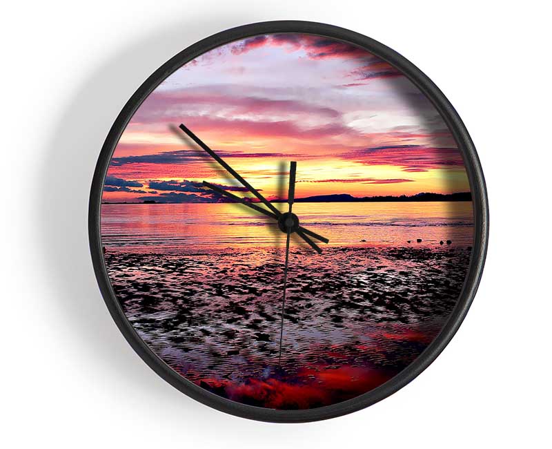 Rainbow Tides Clock - Wallart-Direct UK