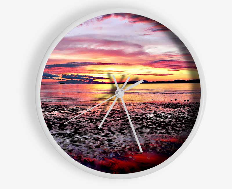 Rainbow Tides Clock - Wallart-Direct UK