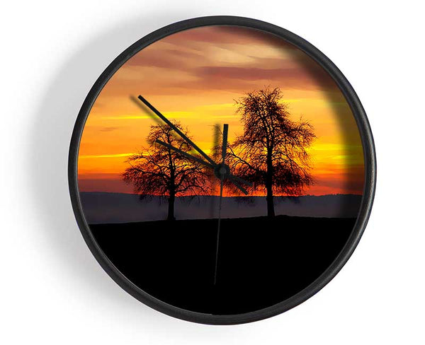 English Countryside At Daybreak Clock - Wallart-Direct UK