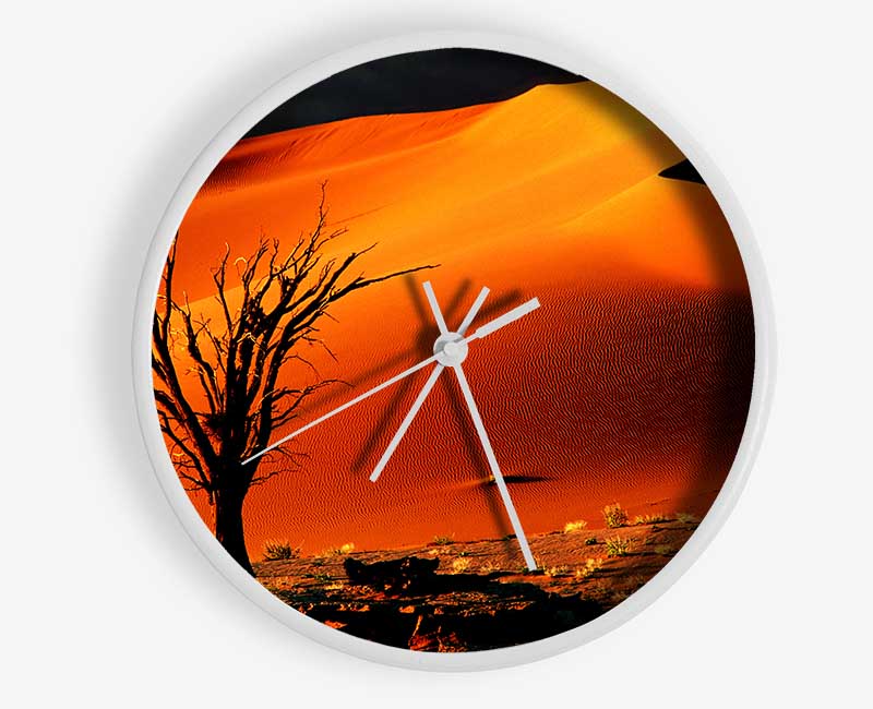 Red Desert Tree Clock - Wallart-Direct UK