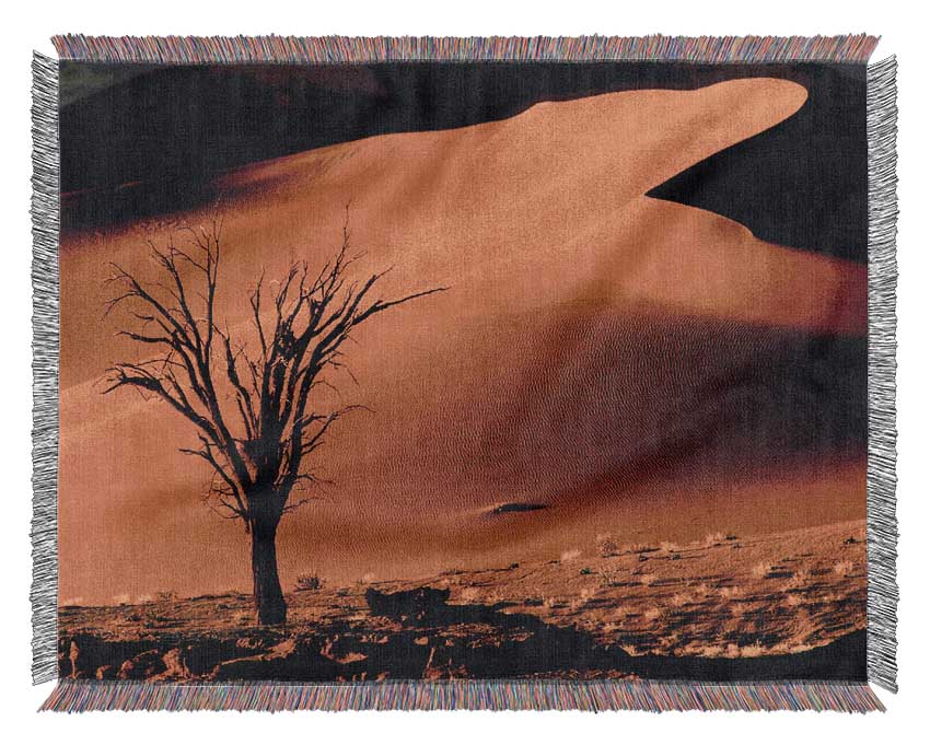 Red Desert Tree Woven Blanket