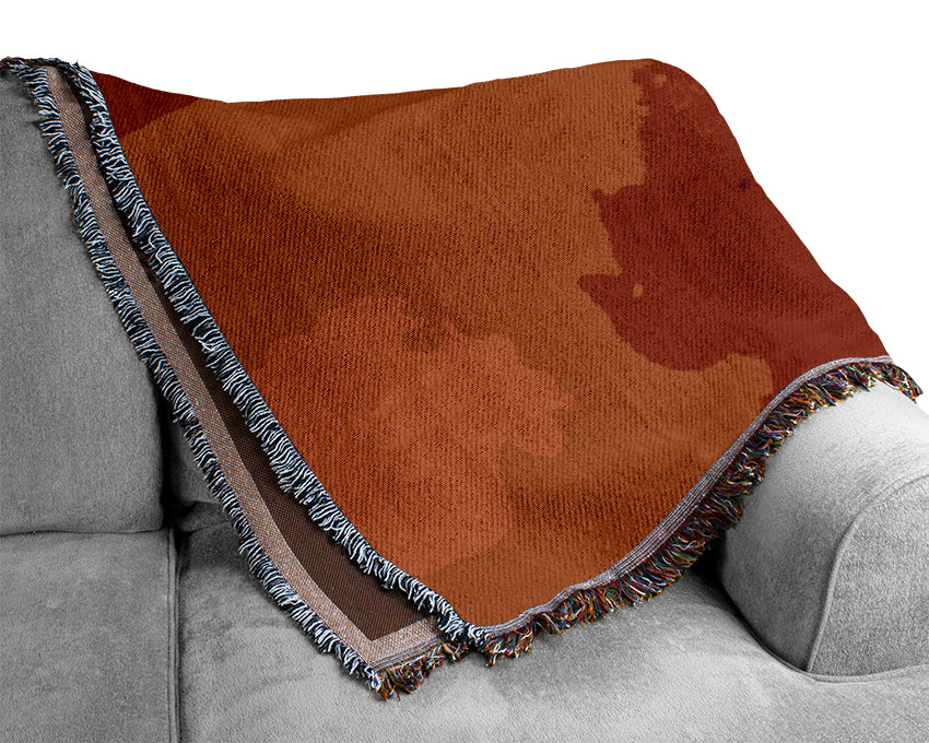 Red Mist Woodland Woven Blanket