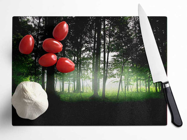 Woodland Mist Glass Chopping Board