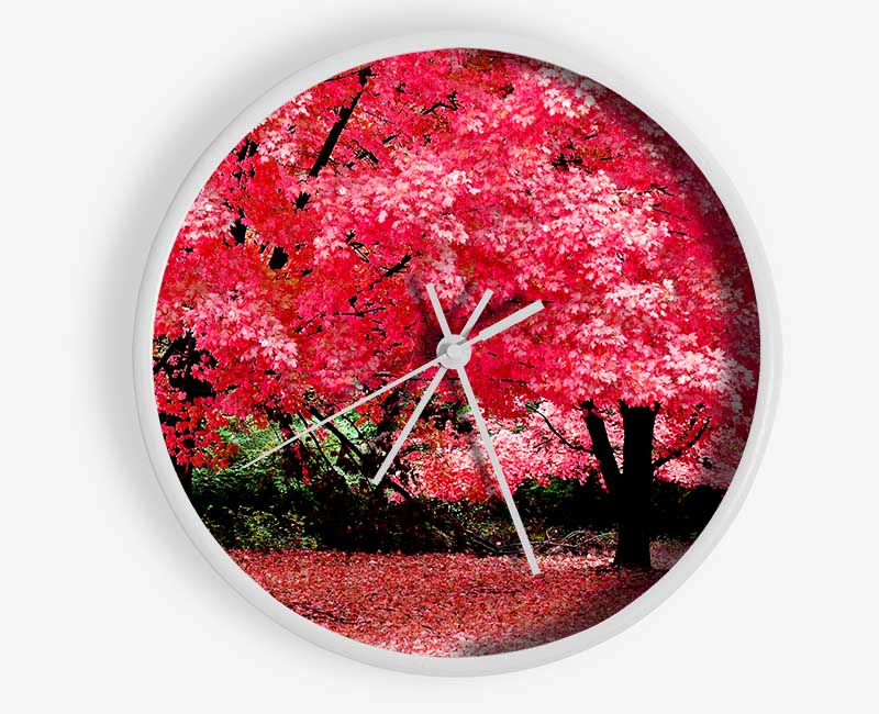 Pink Tree Heaven Clock - Wallart-Direct UK